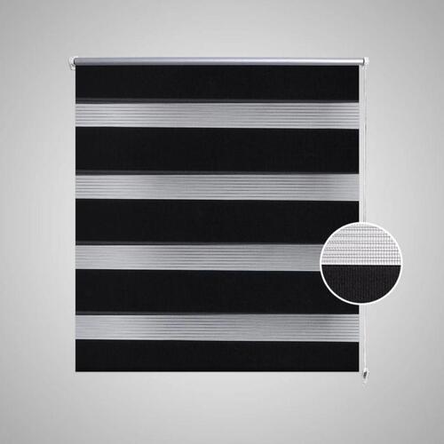 Rullegardin zebradesign sort 90 x 150 cm