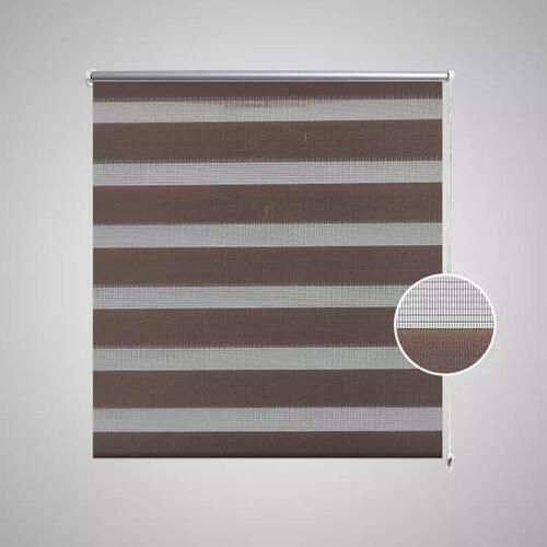 Rullegardin i zebradesign 90 x 150 cm kaffefarvet