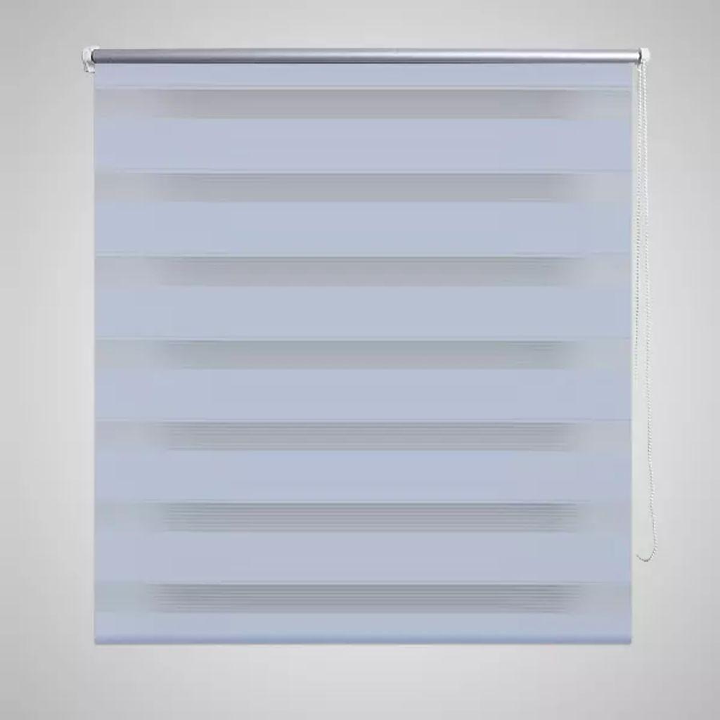 Rullegardin med zebradesign 100 x 175 cm hvid