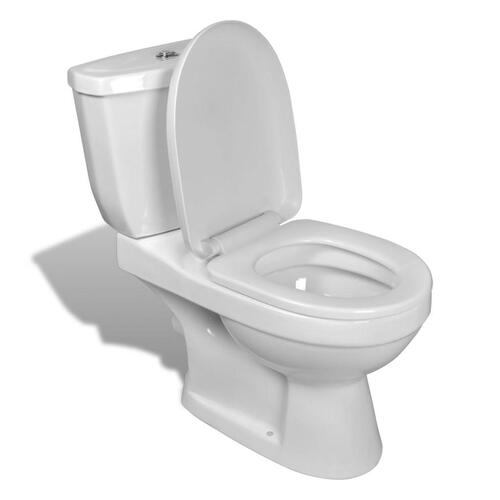 Toilet med cisterne hvid