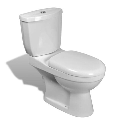 Toilet med cisterne hvid