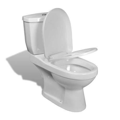 Toilet med cisterne hvid