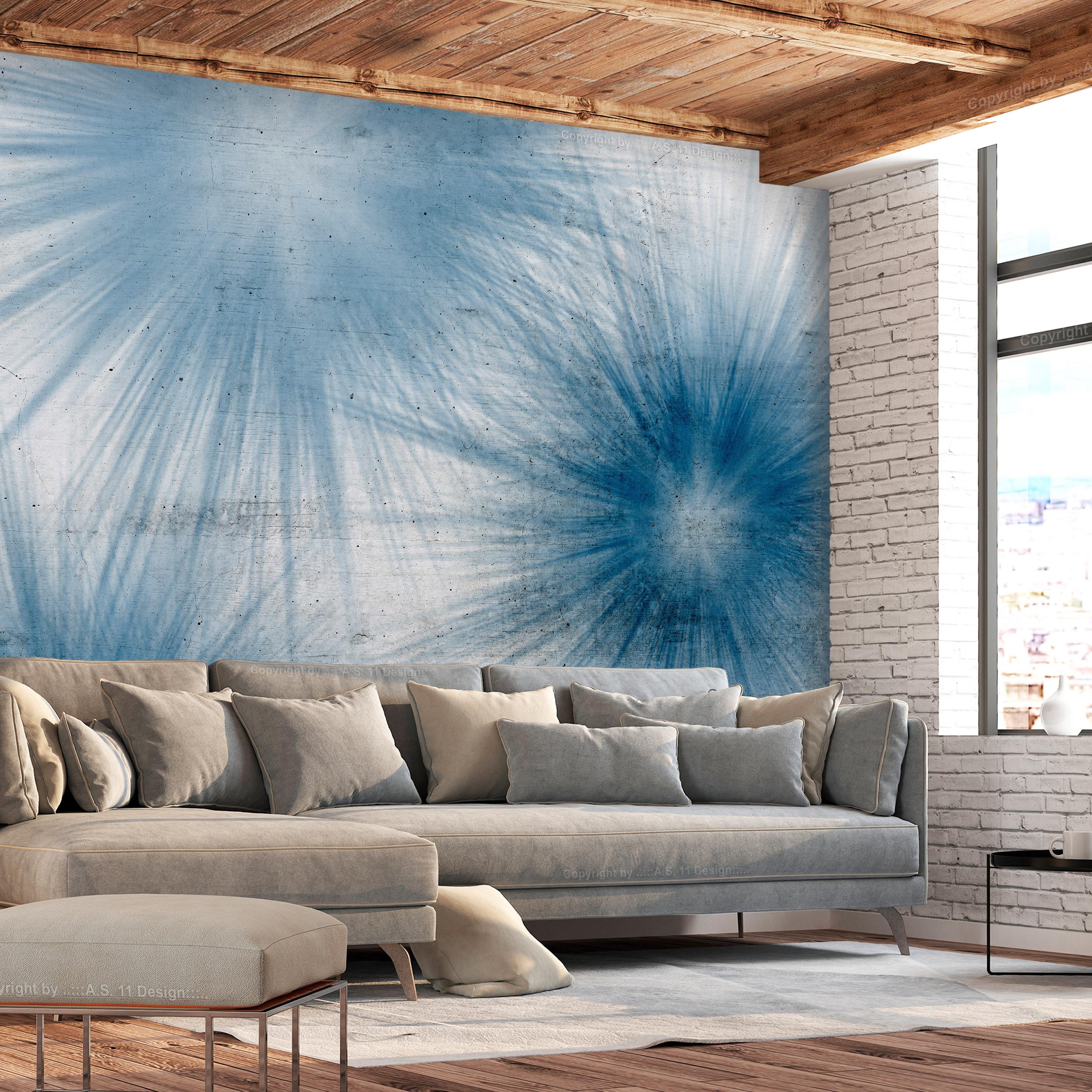 Fototapet - Blue Shadows - 100 x 70 cm - Standard