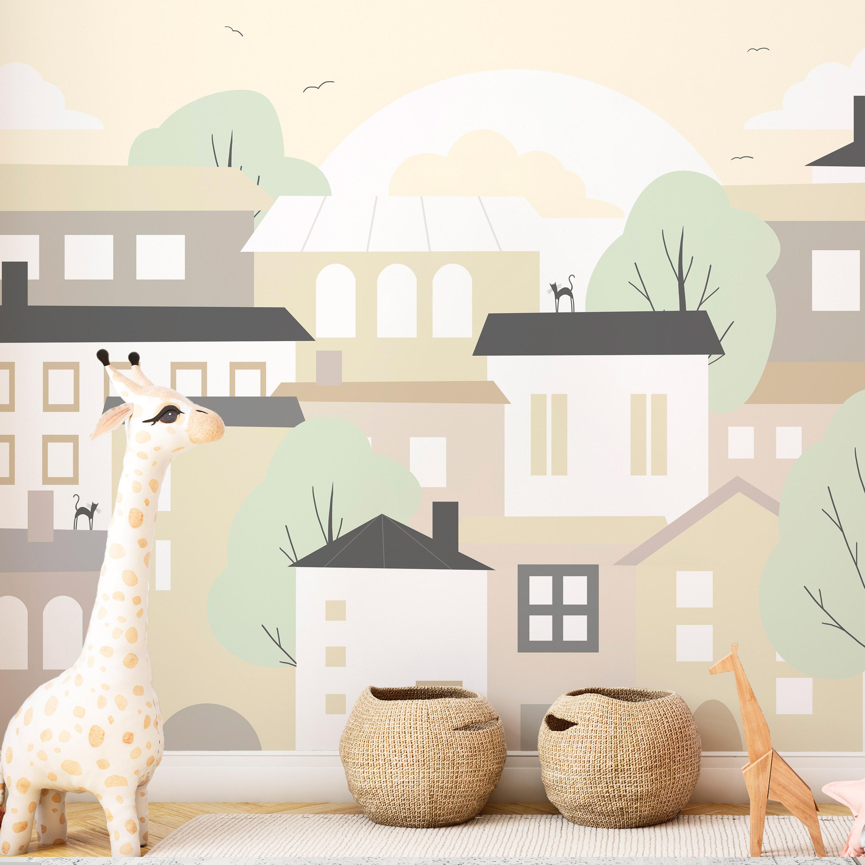 Fototapet - Colorful Town - Third Variant - 250 x 175 cm - Standard