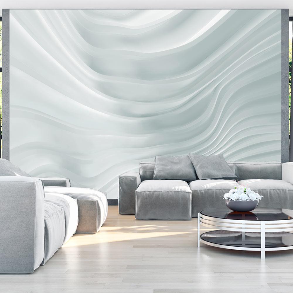 Fototapet - Waving White - 350 x 245 cm - Premium