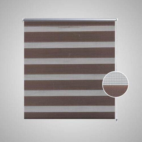 Rullegardin i zebradesign 100 x 175 cm kaffefarvet