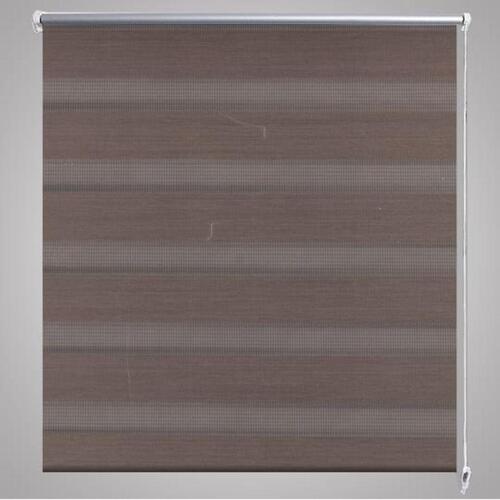 Rullegardin i zebradesign 100 x 175 cm kaffefarvet