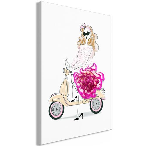 Billede - Girl on a Scooter (1 Part) Vertical