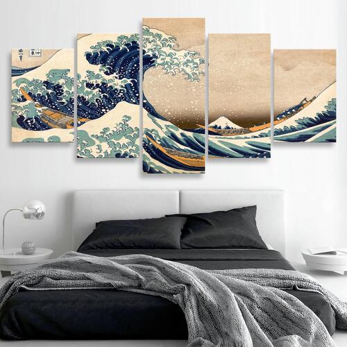 Billede - The Great Wave off Kanagawa (5 dele) Wide