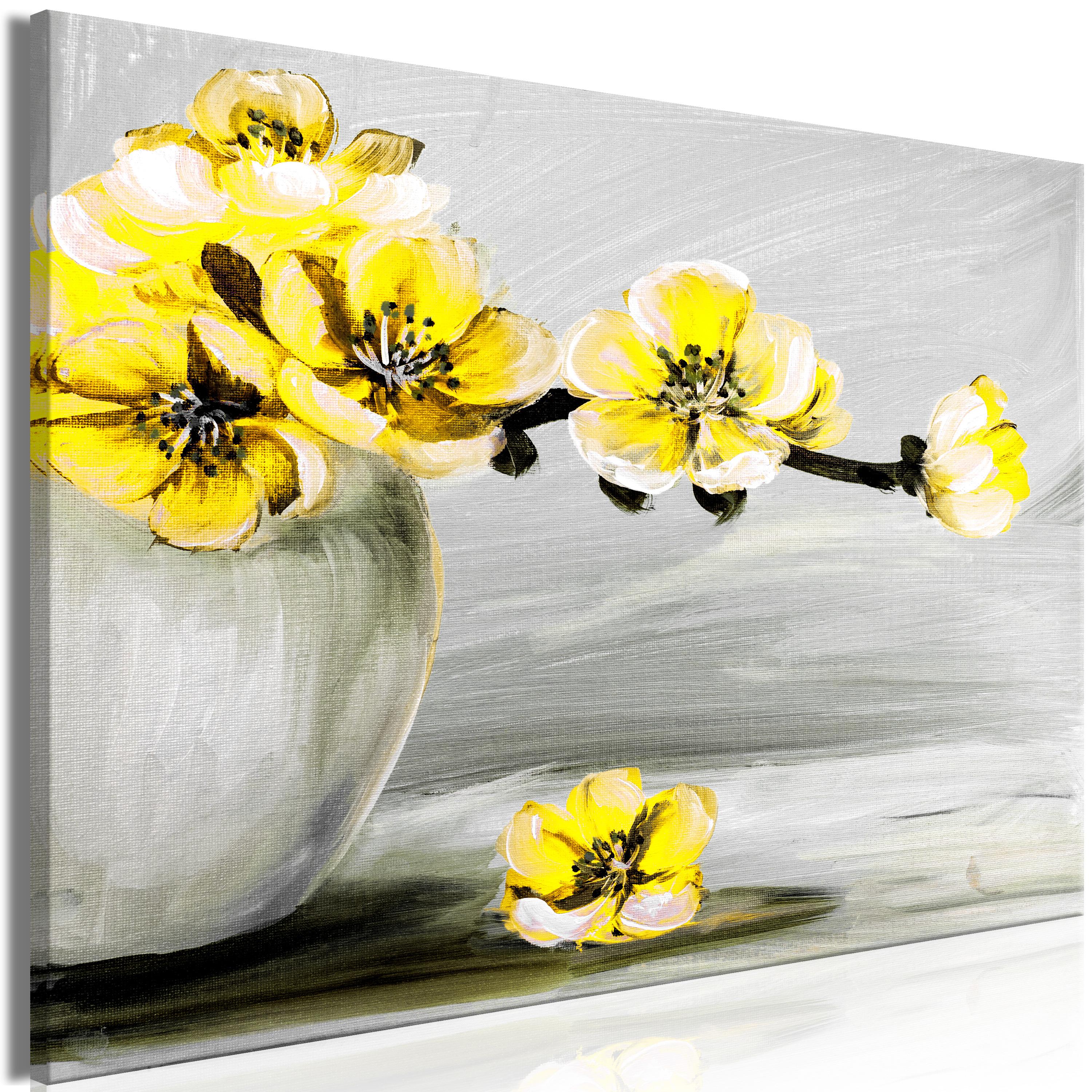 Billede - Lightness of Light (1 Part) Wide Yellow - 90 x 60 cm - Premium Print