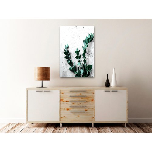 Lærredsbillede Eucalyptus Scent 1-delt lodret - vægbillede med blade
