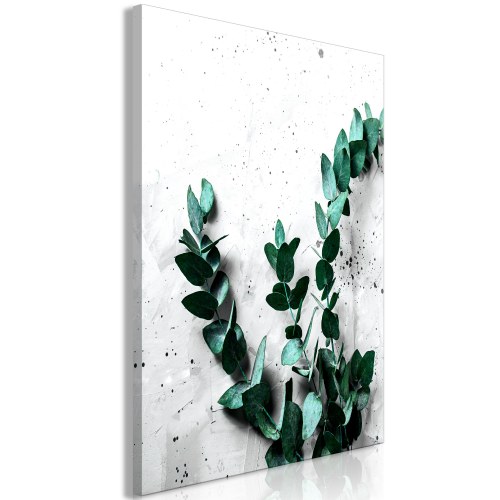 Lærredsbillede Eucalyptus Scent 1-delt lodret - vægbillede med blade