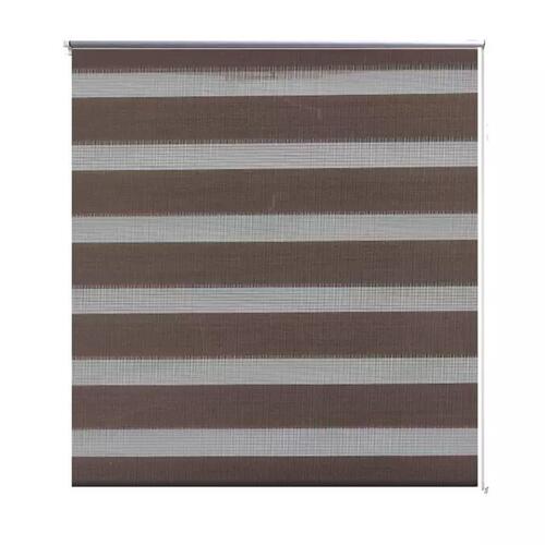 Rullegardin i zebradesign 120 x 175 cm kaffefarvet