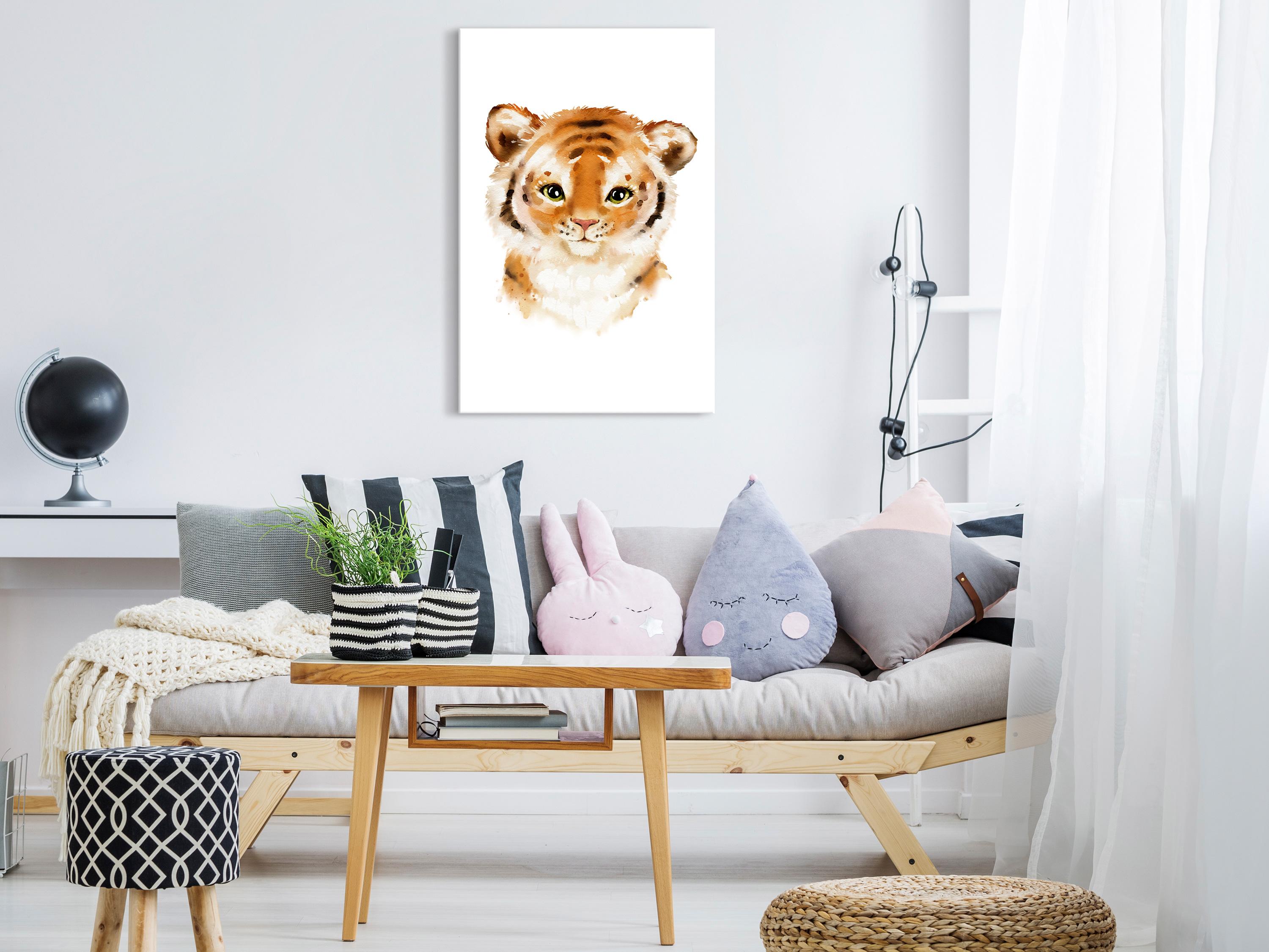 Billede - Little Tiger (1 Part) Vertical - 60 x 90 cm - Premium Print