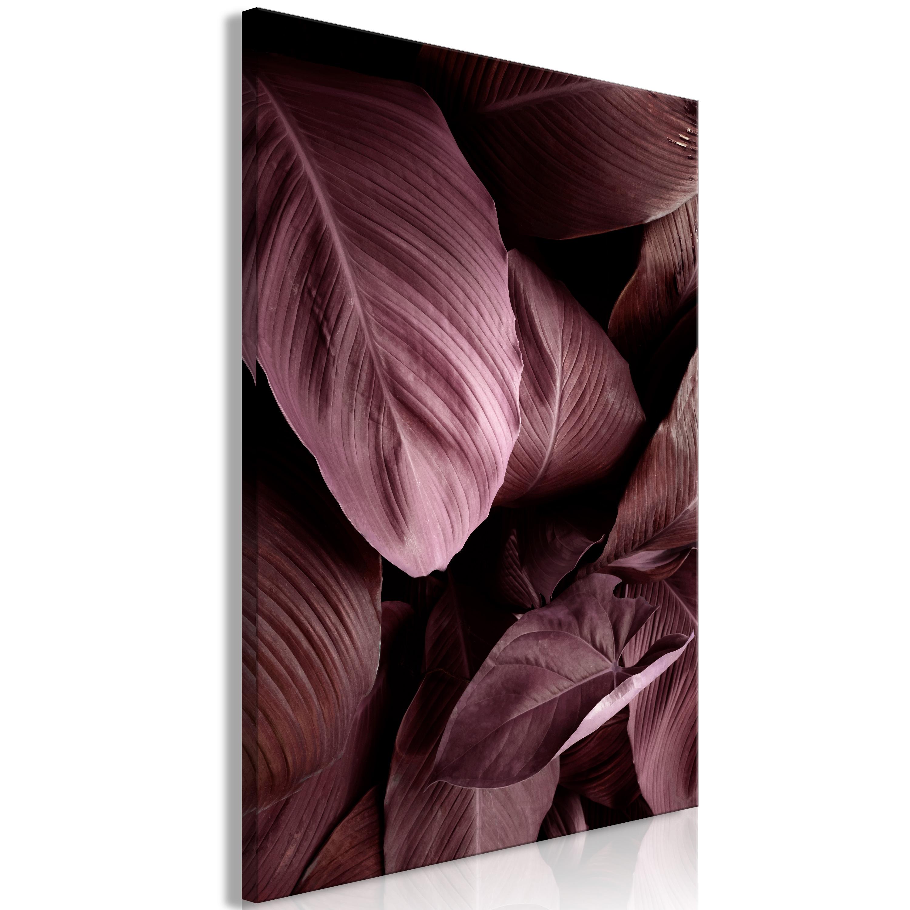 Billede - Velvet Leaves (1 Part) Vertical - 60 x 90 cm - Premium Print