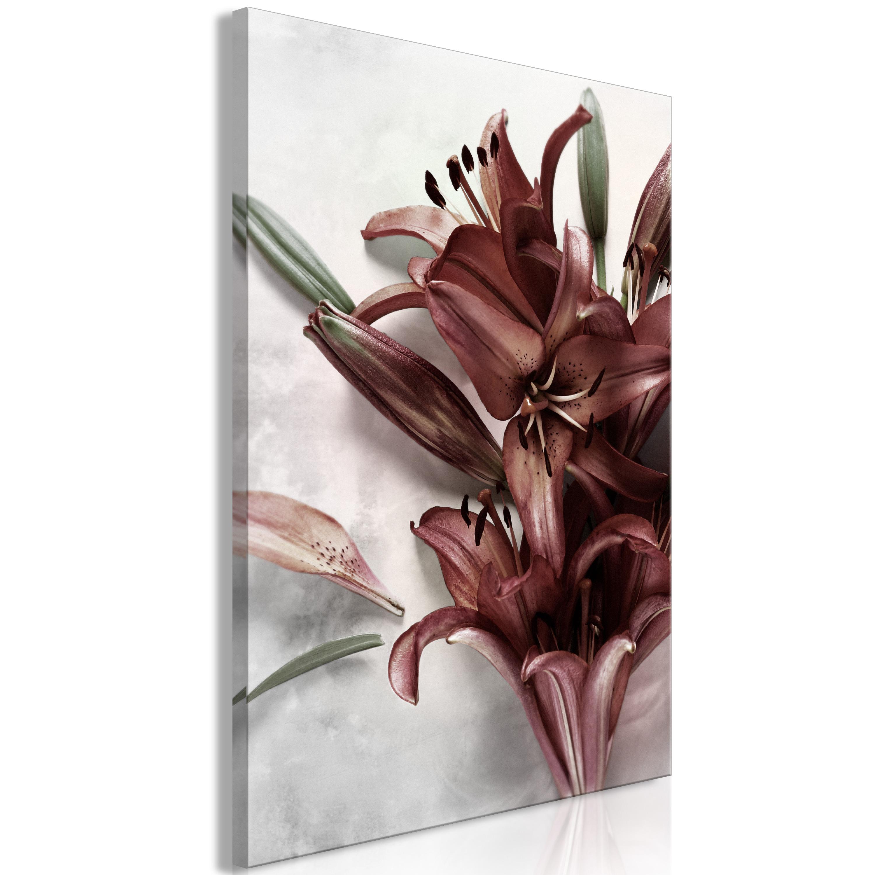 Billede - Floral Form (1 Part) Vertical - 60 x 90 cm - Premium Print