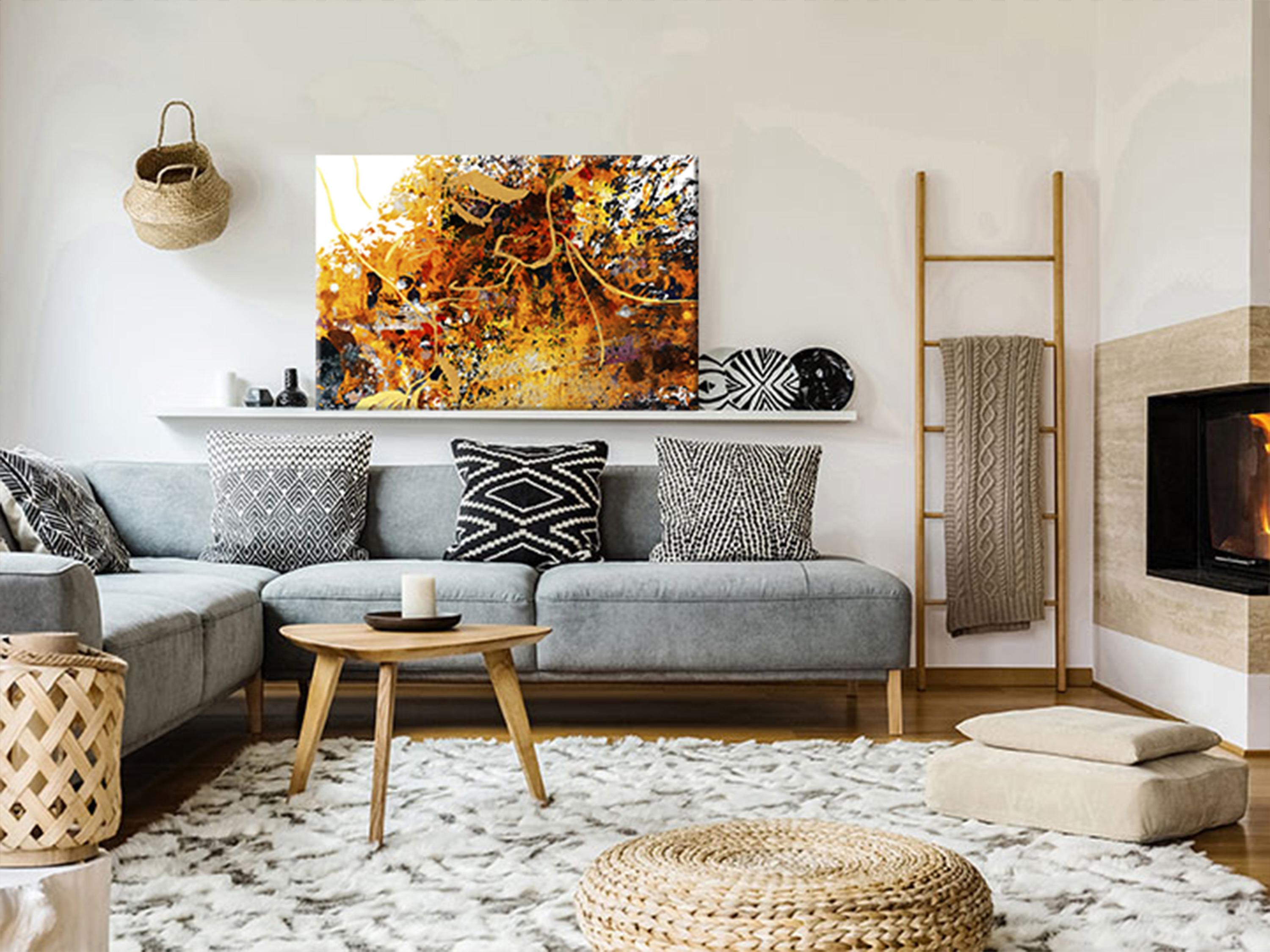 Billede - Kiss Explosion (1 Part) Wide - 30 x 20 cm - På italiensk lærred