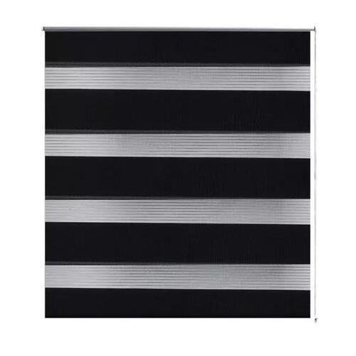 Rullegardin i zebradesign 120 x 230 cm sort