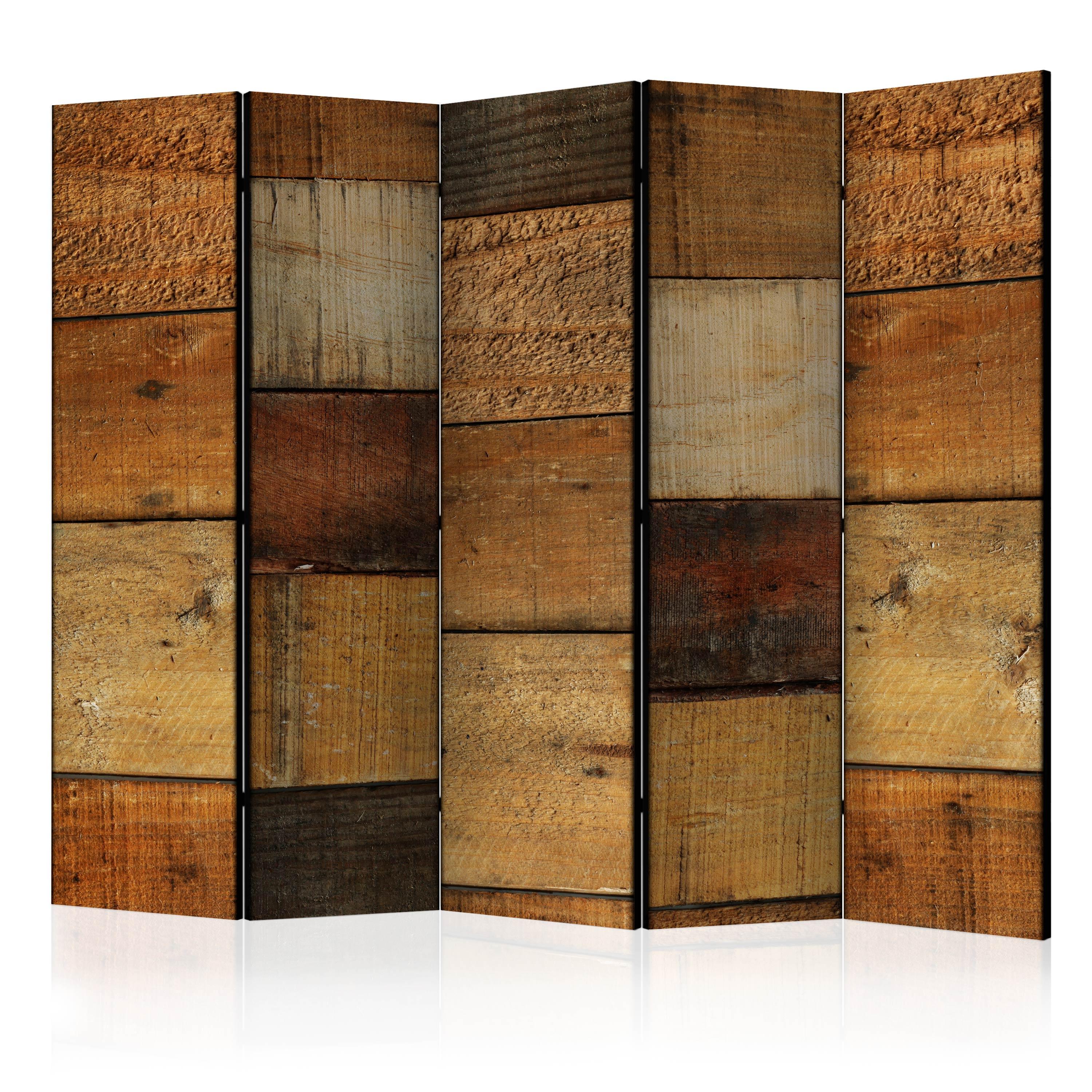 Skærmvæg - Wooden Textures II - 225 x 172 cm - Dobbeltsiddet