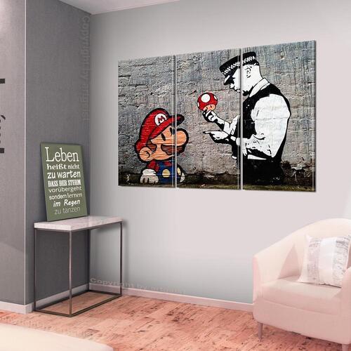 Billede - Super Mario Mushroom Cop by Banksy