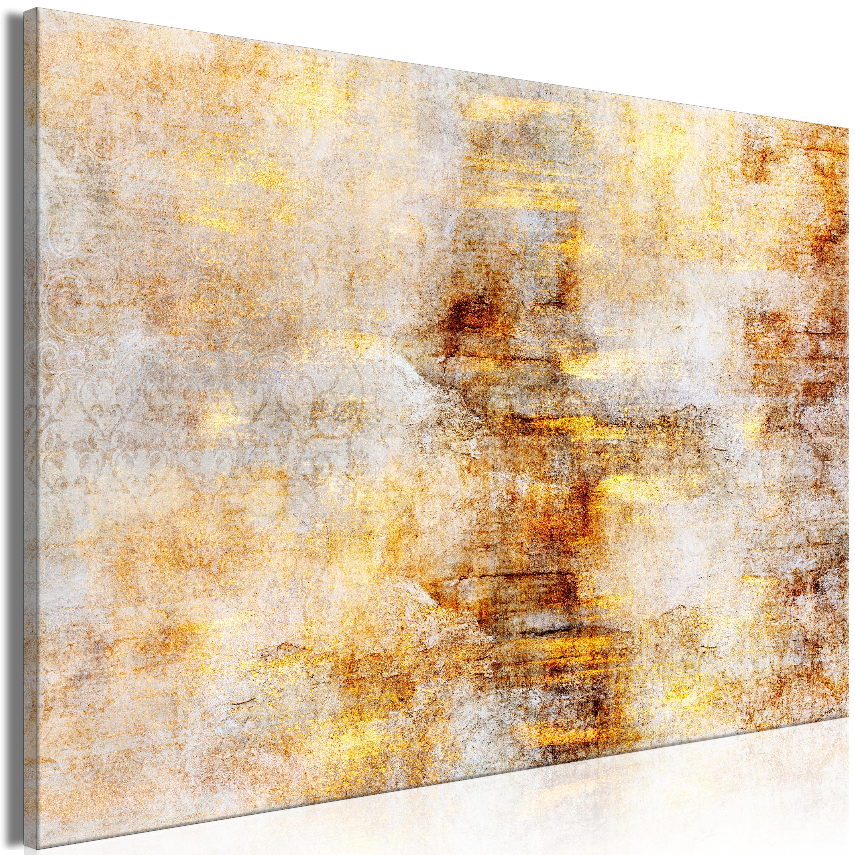 Billede - Golden Lightning (1 Part) Wide - 60 x 40 cm - På italiensk lærred