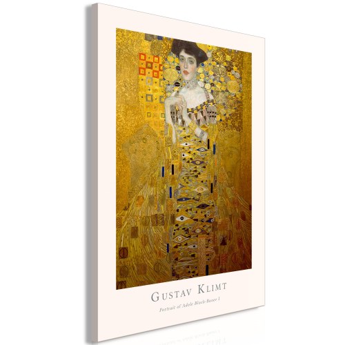 Gustav Klimt billede på lærred - Portræt af Adele Bloch-Bauer I, vertikal