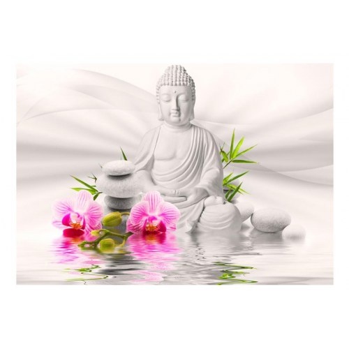 Fototapet - Buddha and Orchids