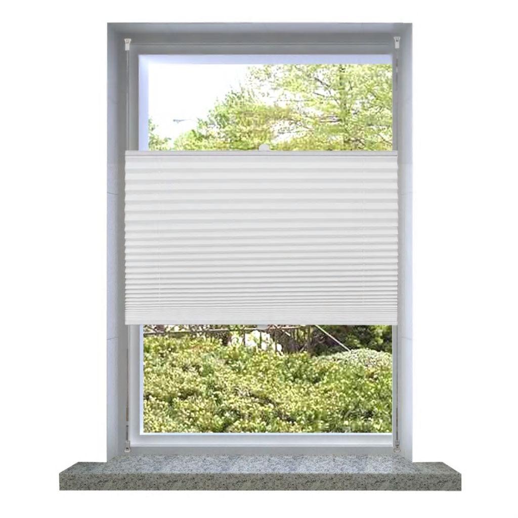 Plisserede blinde 70x125 cm hvid