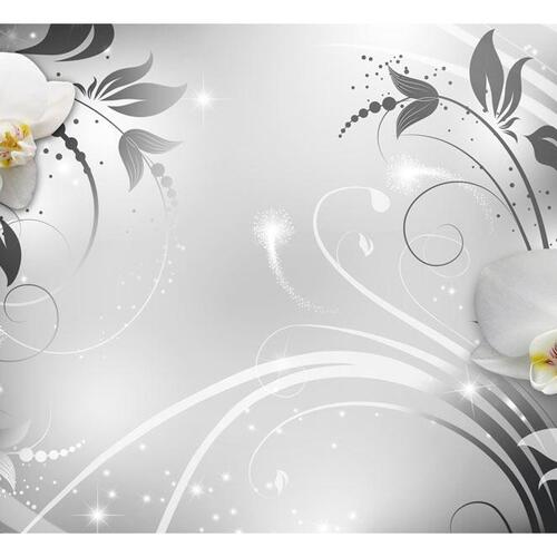 Fototapet - Orchids on silver