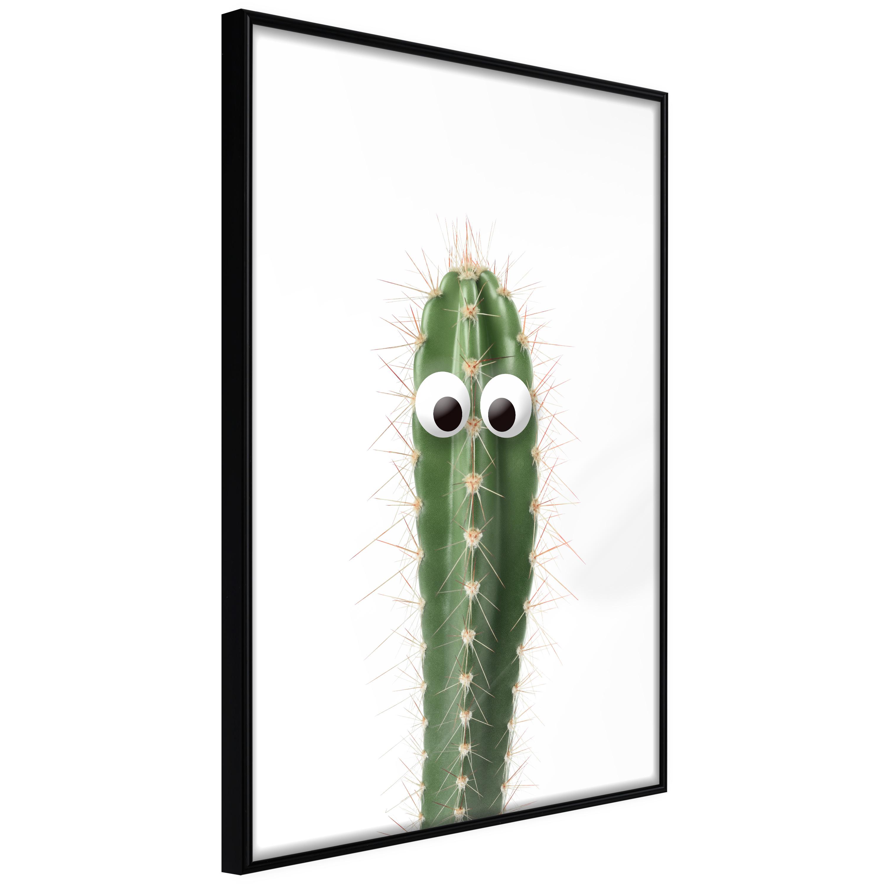 Plakat - Live Cactus - 20 x 30 cm - Sort ramme