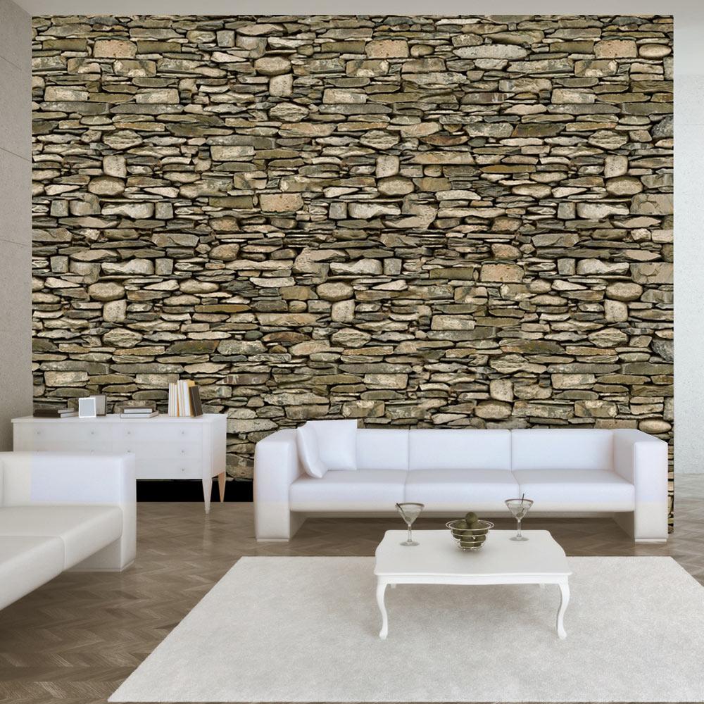 Fototapet - Stone wall - 196 x 140 cm - Selvklæbende