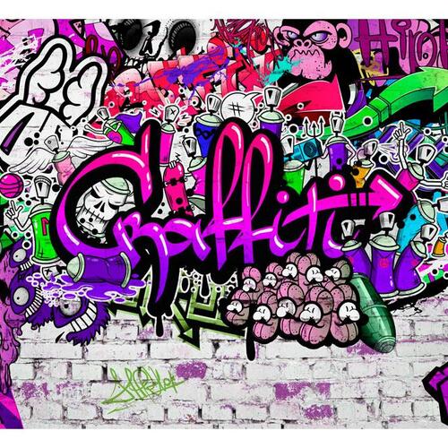 Fototapet - Purple Graffiti