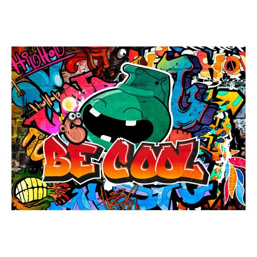 Fototapet Be Cool - graffiti fototapet til væggen
