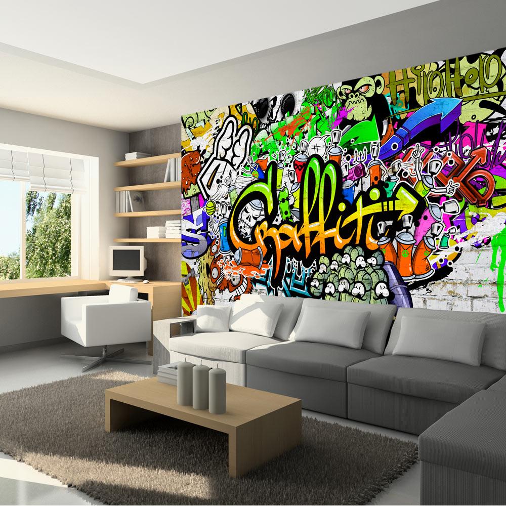 Fototapet - Graffiti on the Wall - 150 x 105 cm - Standard