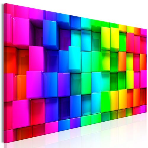 Billede - Colourful Cubes (1 Part) Narrow