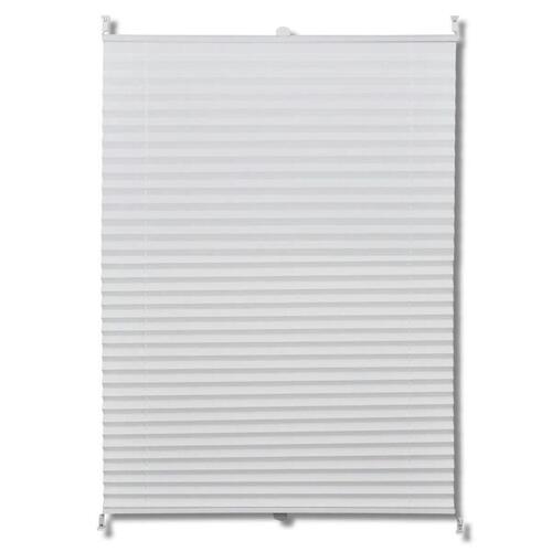 Plisseret blind 100x125 cm hvid