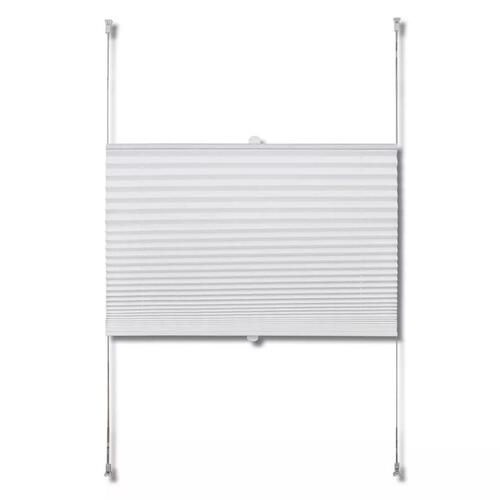 Plisseret blind 100x125 cm hvid