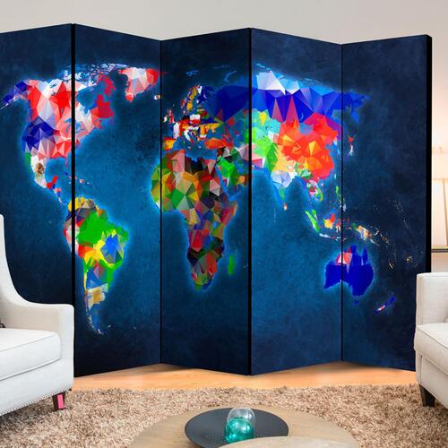 Skærmvæg - Room divider – Colorful map