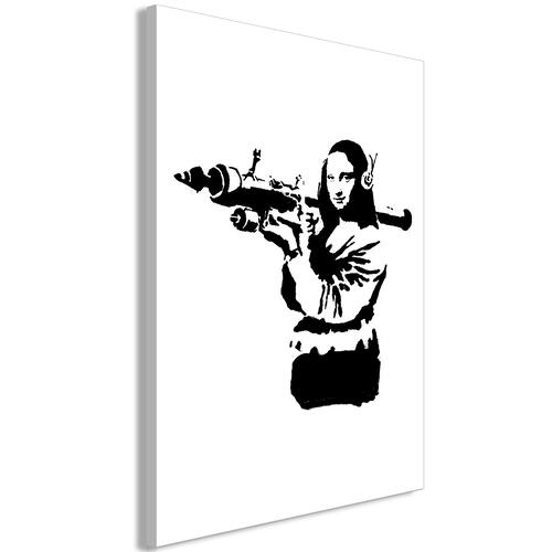 Billede - Banksy Mona Lisa with Rocket Launcher (1 Part) Vertical