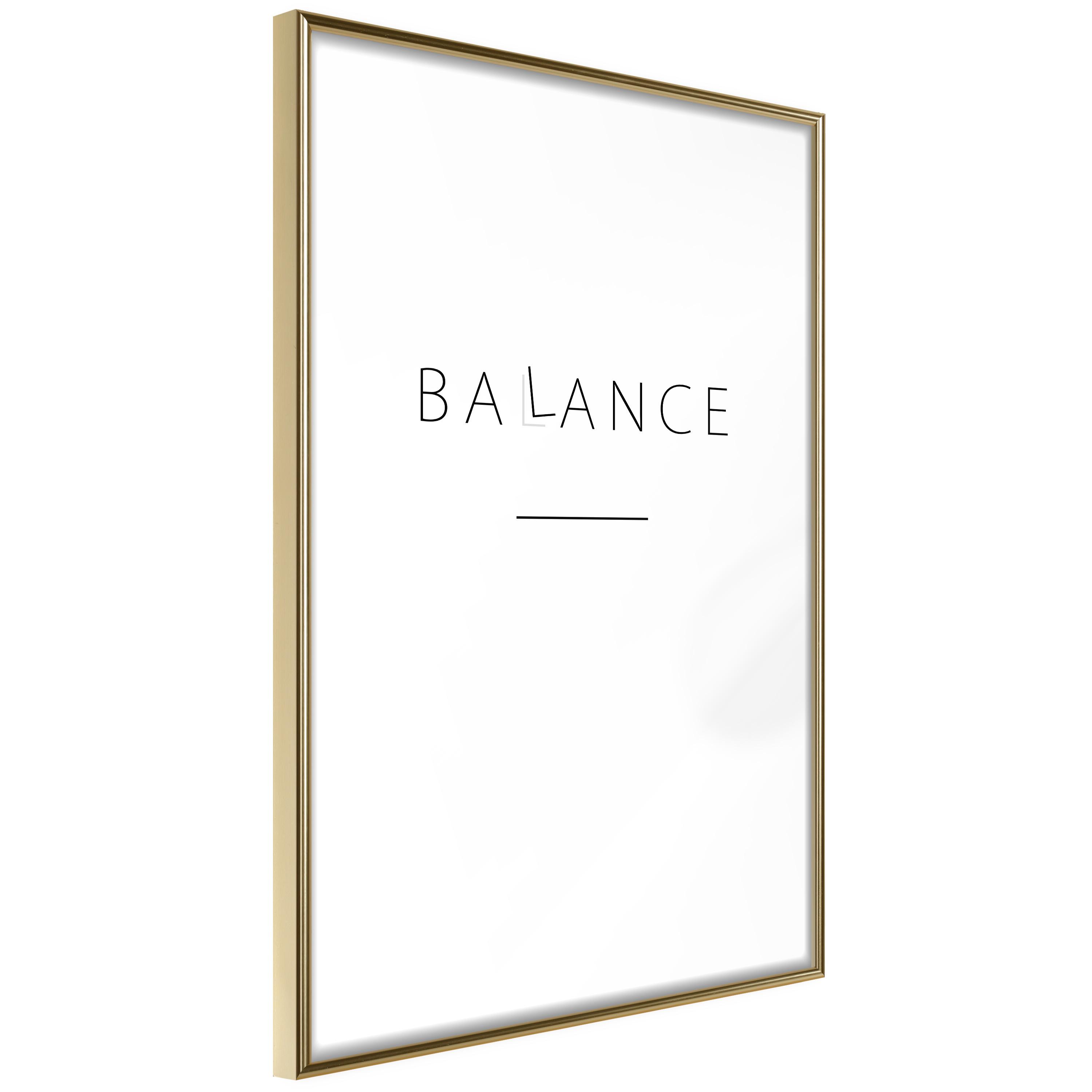 Plakat - Balance - 20 x 30 cm - Guldramme
