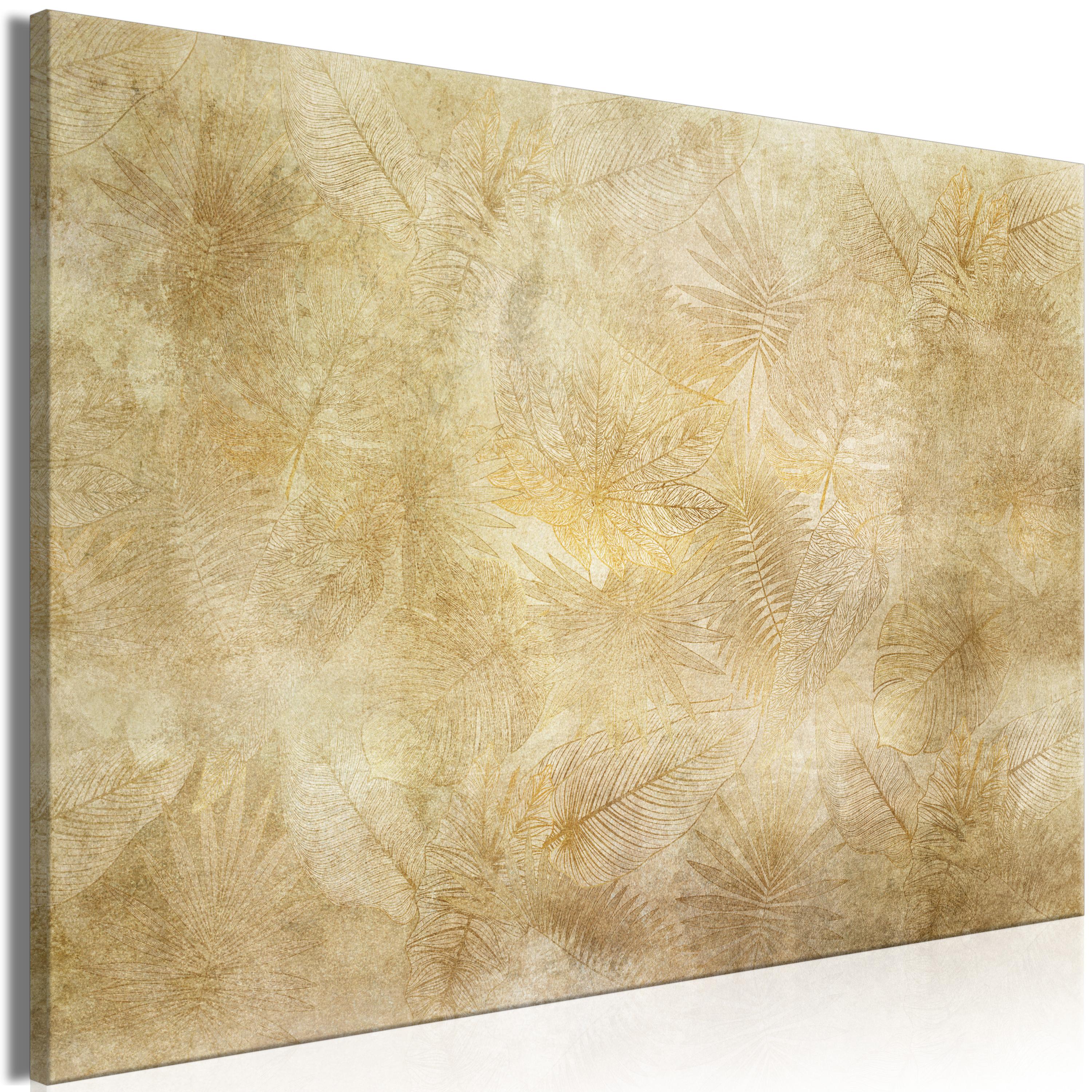 Billede - Vintage Leaves (1 Part) Wide - 90 x 60 cm - Standard