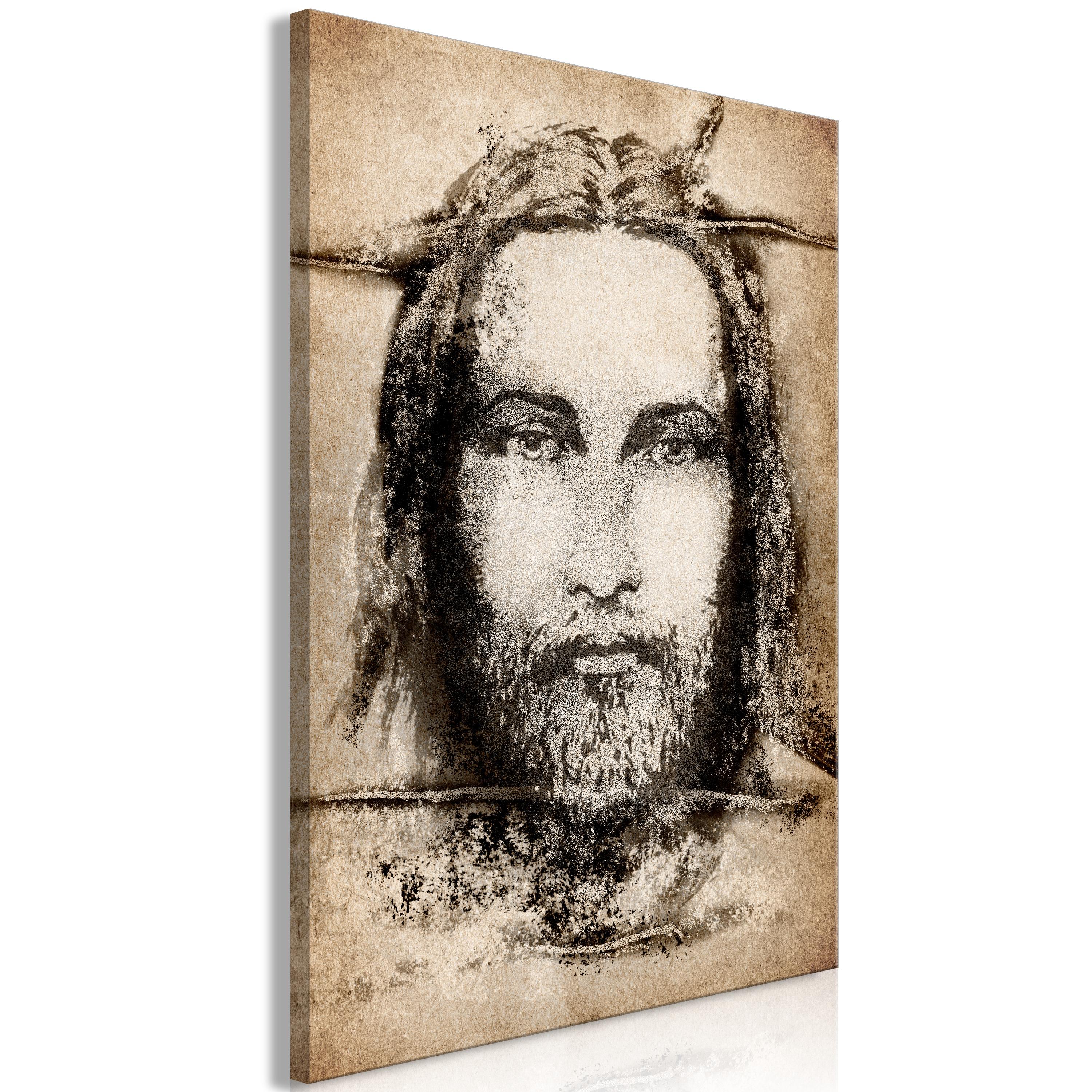 Billede - Shroud of Turin in Sepia (1 Part) Vertical - 60 x 90 cm - Standard