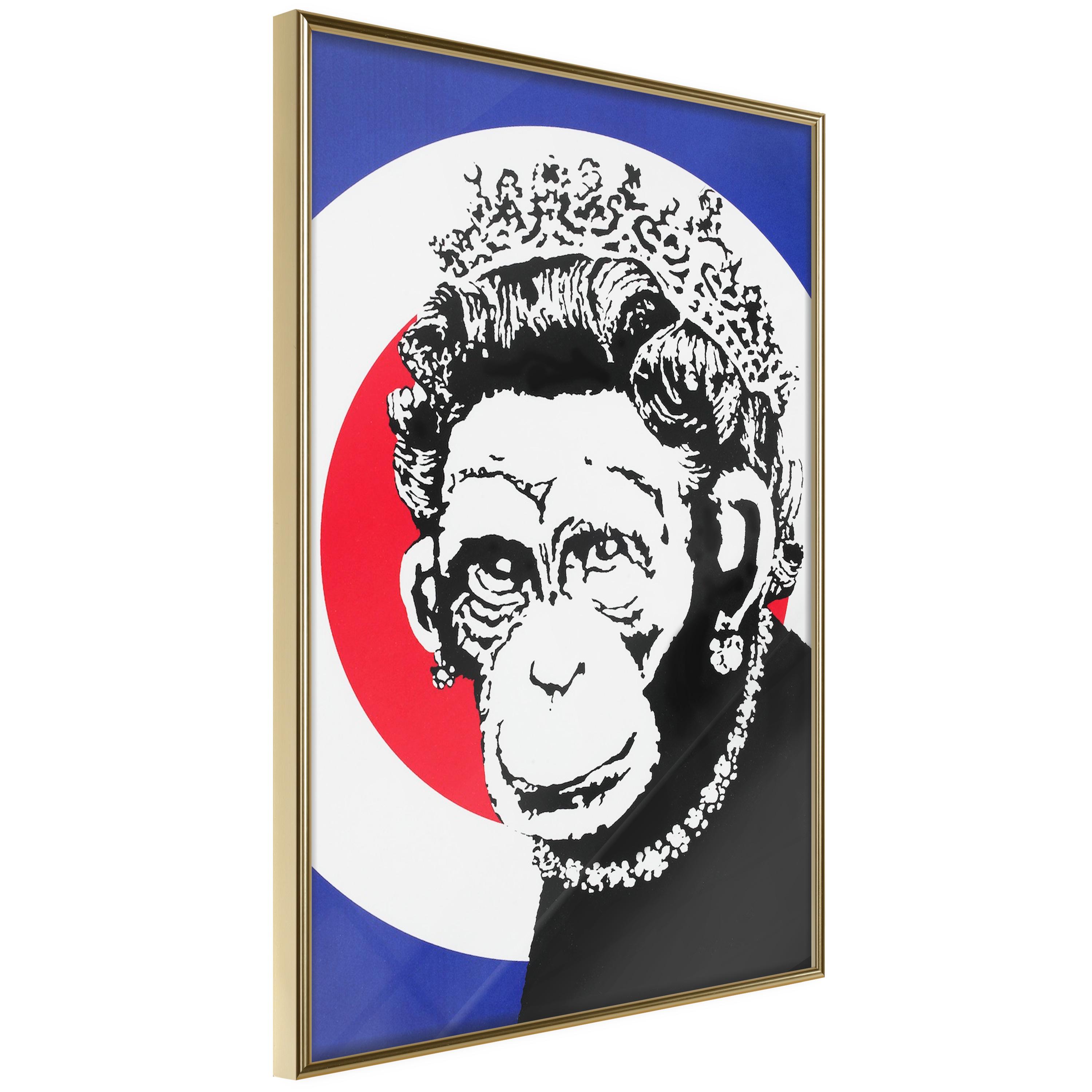 Plakat - Queen of Monkeys - 40 x 60 cm - Guldramme