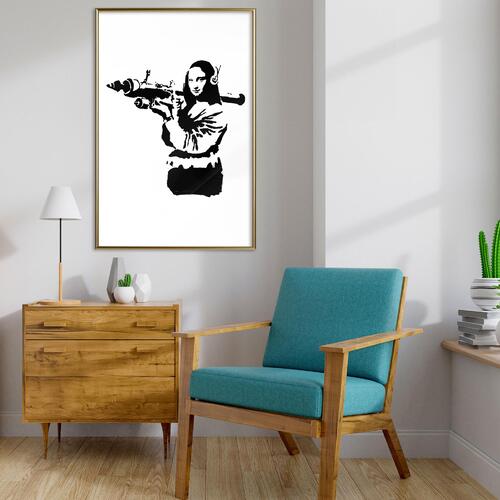 Plakat - Banksy Mona Lisa with Rocket Launcher