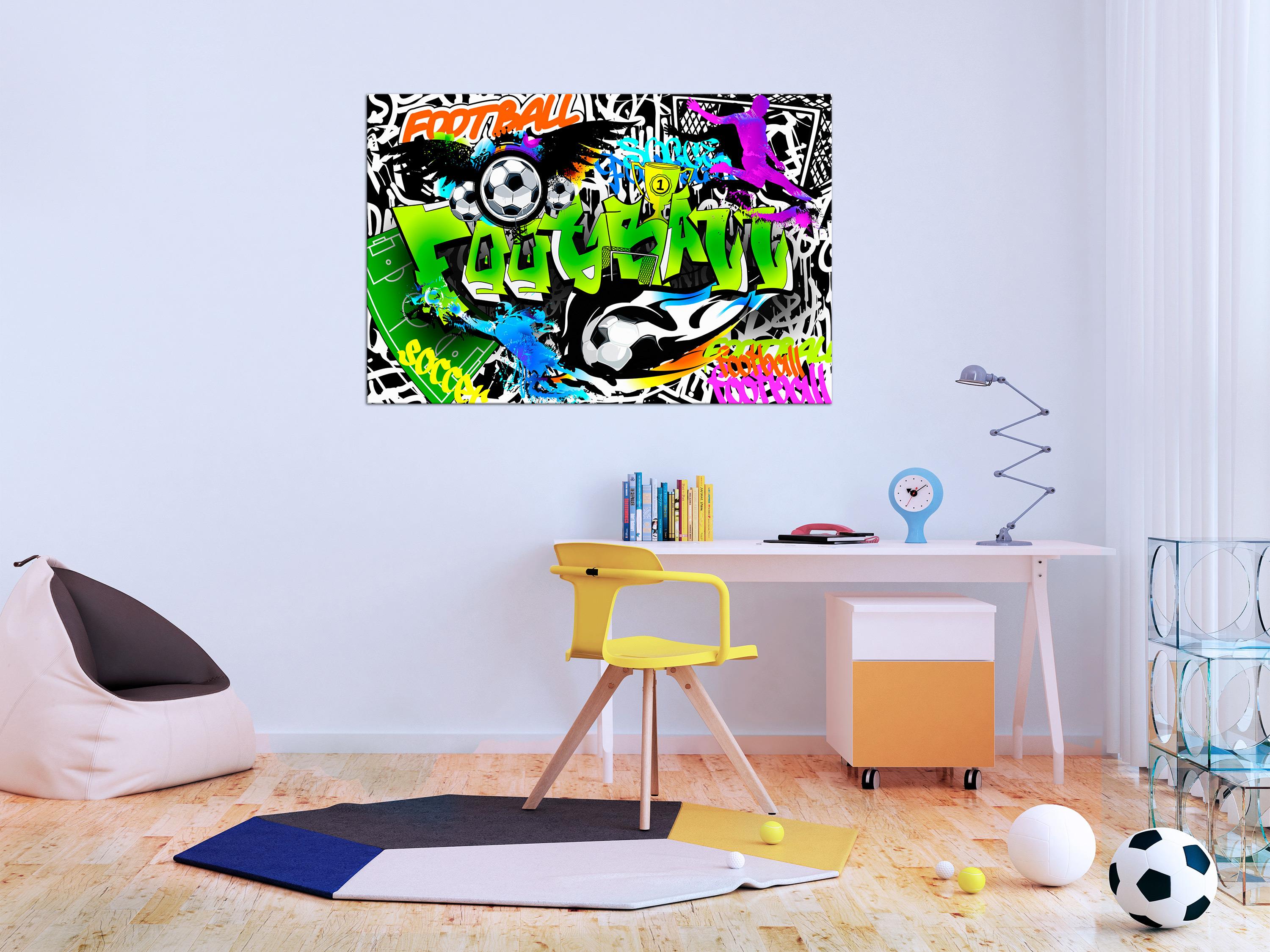 Billede - Football Graffiti (1 Part) Wide - 30 x 20 cm - Standard
