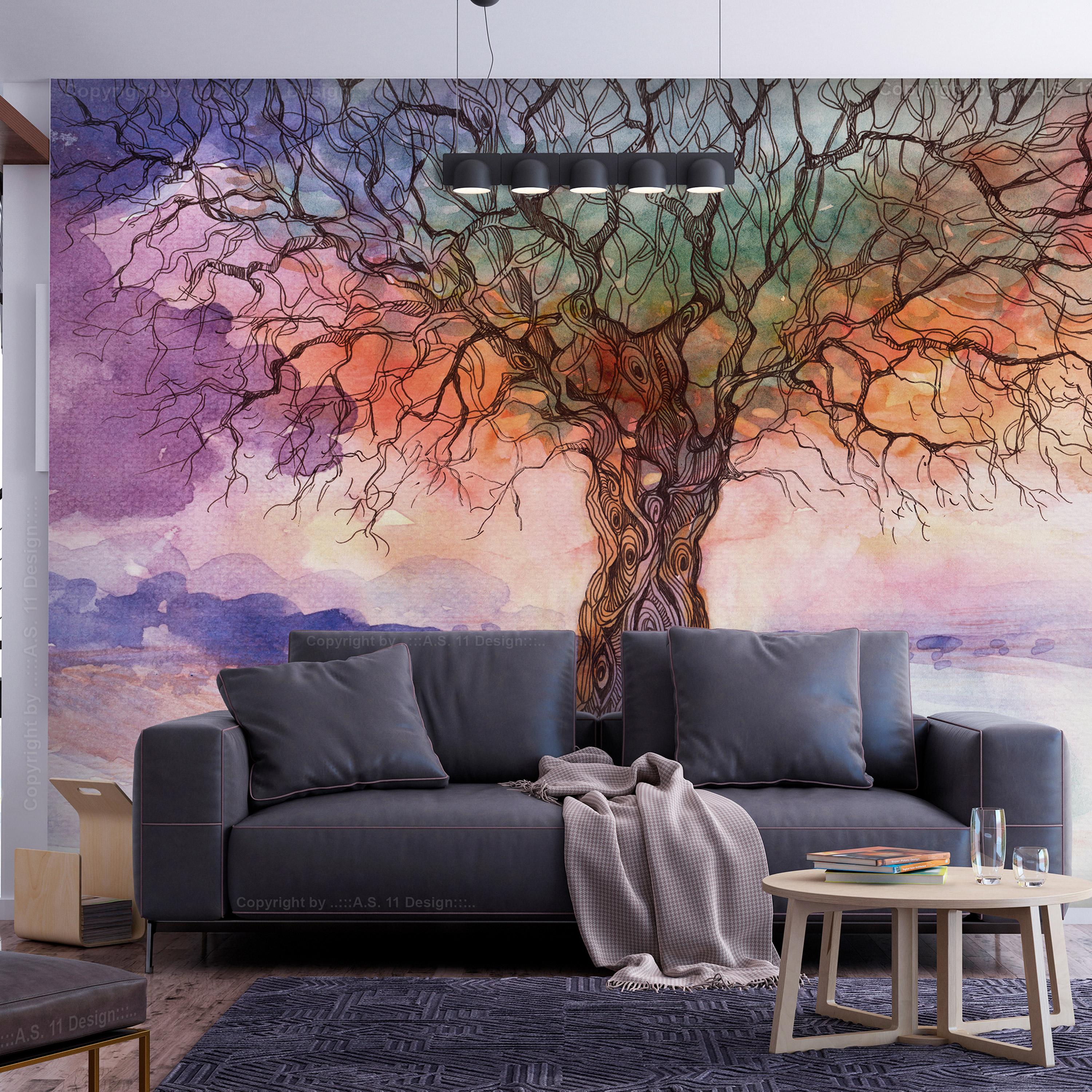 Fototapet - Colorful nature stories - 441 x 315 cm - Selvklæbende