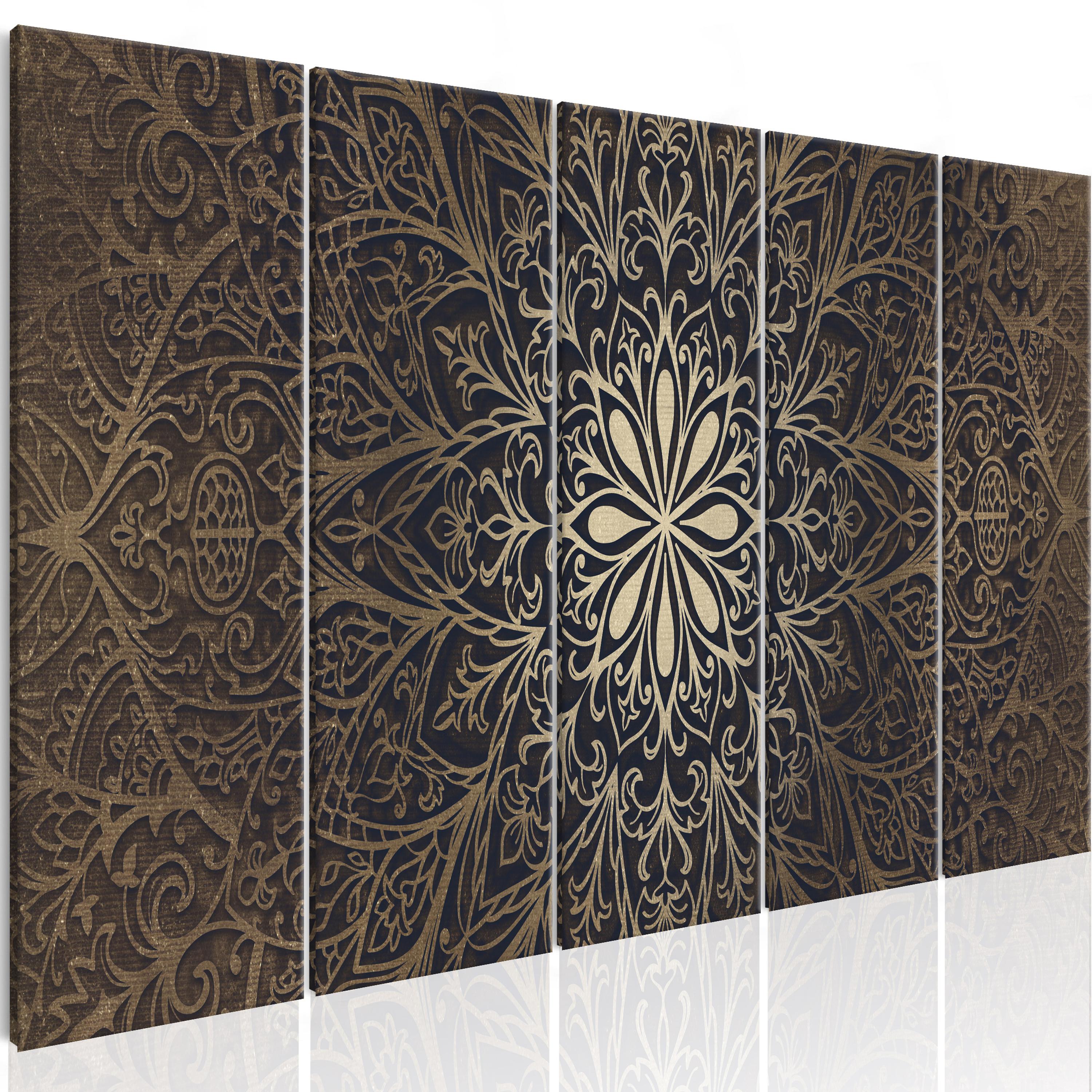 Billede - Brown Mandala - 225 x 90 cm - Premium Print