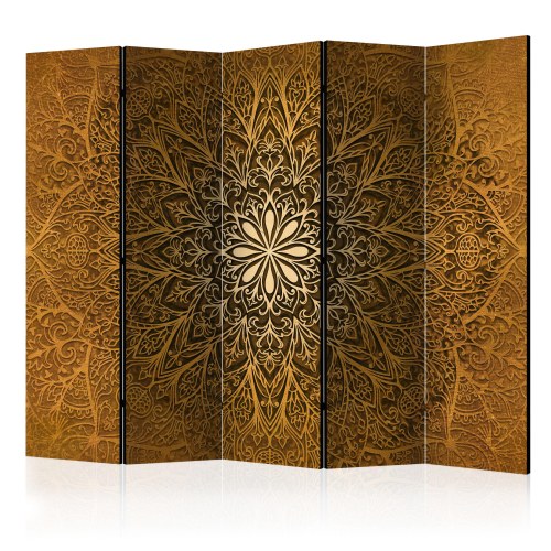 5-panels skærmvæg Sacred Circle II - orientalsk rumdeler