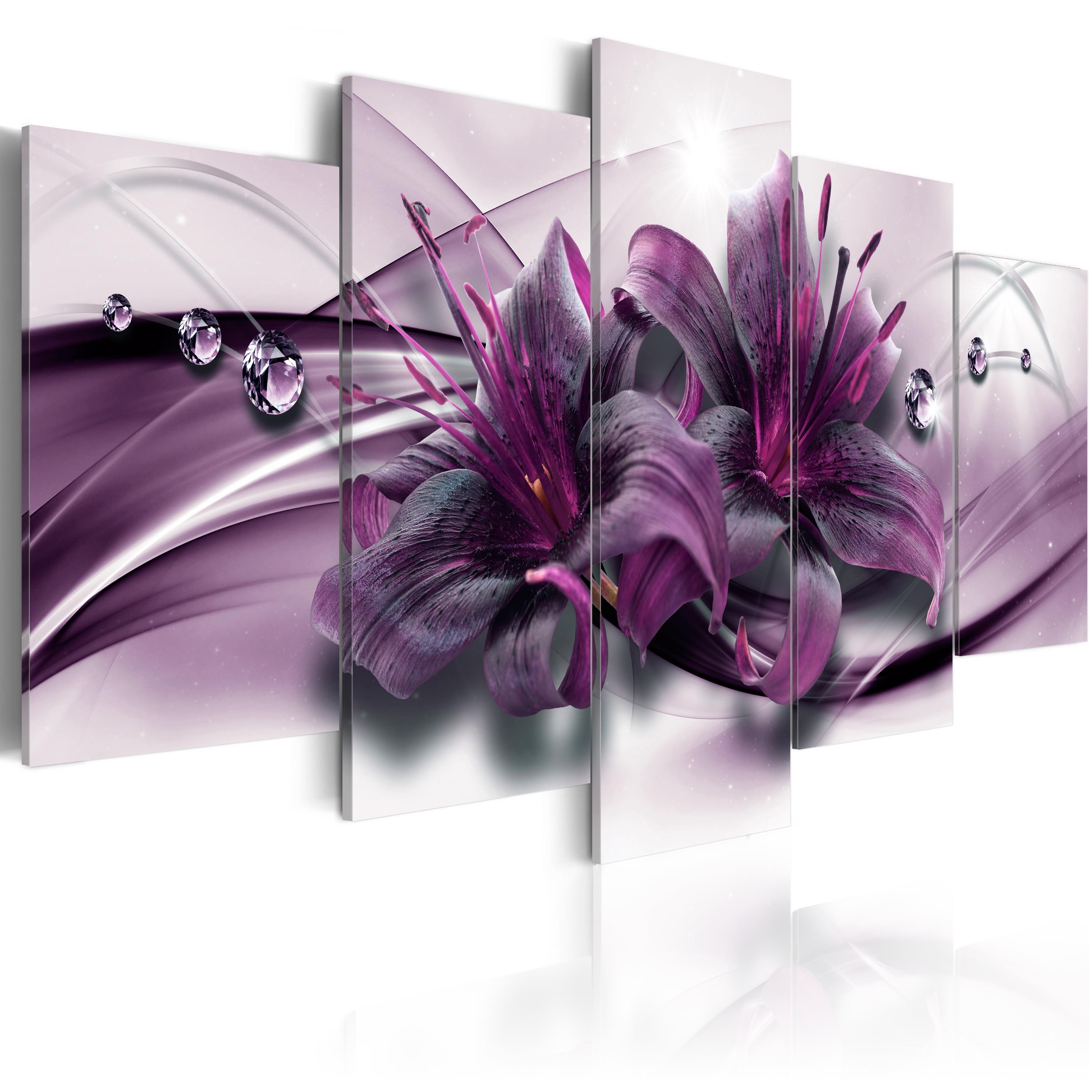 Billede - Violet Lily - 200 x 100 cm - Standard