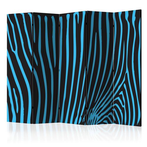 Skærmvæg - Zebra pattern (turquoise) II